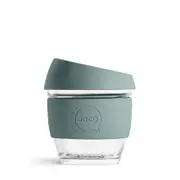 JOCO Reusable Glass Coffee Cup 8oz Bluestone