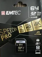 Emtec SDXC Memory Card - 64GB V30 A1 New/Sealed