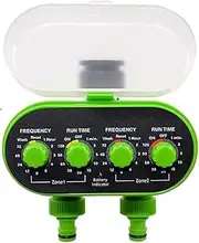 Sprinkler Timer,Water Timer Programmable Garden Outdoor Hose Feature Timer with Rain Delay/Manual/Automatic Watering System,Waterproof Digital Irrigation Timer System for Lawns Pool,2 Outlet
