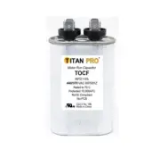 Titan Pro TOCF4 4 MFD Oval Run Capacitor, Aluminum