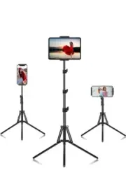 Height Adjustable Tablet Floor Stand Tripod Mount Holder for iPad Mobile Phone