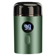 Mini Portable Electric Shaver for Men, Mini Electric Shaver, LED Power Display USB Rechargeable Washable Shaver for Travel (Green)