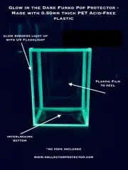 80 GLOW IN THE DARK 4 inch Funko POP Protectors SCRATCH RESISTANT 0.50mm Plastic