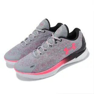 Under Armour 安德瑪 籃球鞋 Curry 1 Low Flotro NM2 男鞋 灰 粉 輕量 Flow UA 運動鞋 3026278401