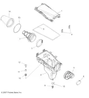 Polaris Airbox Housing, Genuine OEM Part 5437008, Qty 1