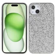 For iPhone 15 Phone Case Electroplating Frame TPU + PC Glitter Cover