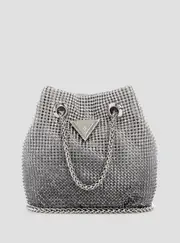 GUESS Women's Silver Zalina Mini Crossbody Bag