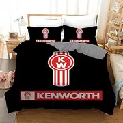 Red Kenworth Quilt Doona Duvet Cover Set Single Double Queen King Size Available to Choose Double, 2 Pillow Cases