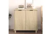 Scandi Oak 2 Door Storage Cabinet Sideboard Buffet Cupboard Unit
