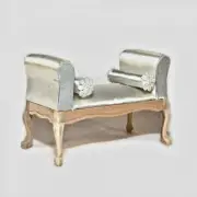 1:12 Scale Dollhouse Furniture George Ill Window Seat and Pillow and Accessories