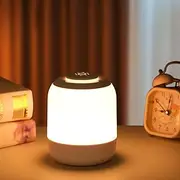 Night Light Kids, Baby Night Light with Color-Temp & Brightness Adjustment, Bedside Lamp for Reading/Nursery, Touch Lamp Powered by a 2400mAh USB Rechargeable Battery, Sakura Pink