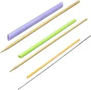 domoi 3 Piece Fabric Tube Turner for Sewing DIY Waistband Cloth Doll Making Bags Bow Tie Upturn Tools As Shown Metal+Plastic
