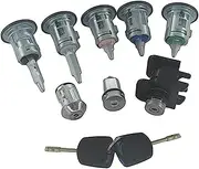 Szwaldaper AL119 YC15V22050YG Complete Lock Set Ignition Switch Left Right Door Lock Trunk Lock, for Ford, Transit Connect MK6 2000-2006 Car Ignition Switch Lock