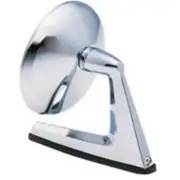 K-Source 1201 Universal Car Mirror Classic Round Chrome 4-3/4 round Fits driver