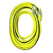 05-00366 100ft 12/3 SJTW Yellow/Blue Ext Cord w/Lighted Ends