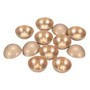 12pcs 28mm / 1 1/8" Half-Domed Mushroom Metal Sewing Buttons, Misty Gold