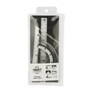 LB00423 4Pcs Straight Triangle Protractor Rulers Clear Plastic Ruler Set Math Geometry Tool for Architects Engineers Students
