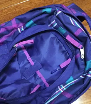 二手 Jansport 紫菱格電腦後背包