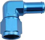 Aeroflow Female -10An 90Deg to 5/8 Barbblue Swivel Nut - AF413-10