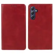 For Samsung Galaxy A34 5G Impact-Resistant Phone Case Calf Texture Wallet Cover with Stand