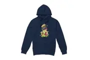 SpongeBob SquarePants Mens Krabby Patty From The Sky Hoodie (Navy) - UTTV8801
