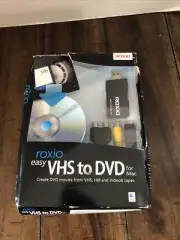 J Roxio Easy VHS to DVD Mac VHS Hi8 V8 Video to DVD or Digital Converter Sealed