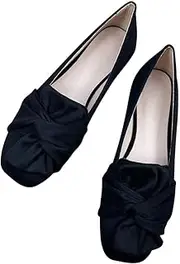[TN TANGNEST] Womens Dress Flats Fashion Soft Pointed Toe Bowknot Slip On Flat Shoes