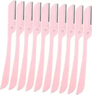Healeved Grooming Kit 10pcs Stainless Steel Eyebrow Razors Easy to Use Safe on Skin for Travel