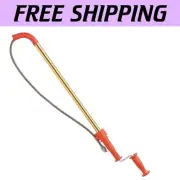 Dual-Function K-6DH Toilet Drain Snake - Heavy-Duty Steel with Drill Attachment