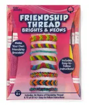 Kids Craft Neon Colors Friendship Thread 36 skeins 8.7 Yards /Bracelet Necklace