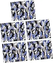 TEHAUX Washable and Fade-Resistant 5pcs Camouflage Thermal Transfer Film for Textile Fabrics and Art Crafts