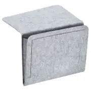 11" Felt Bedside Organizer Bed Hanging Caddy 5 Pockets Hanging Bag Light Grey