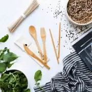 Bamboo Cutlery Set + Chopsticks - Ever Eco