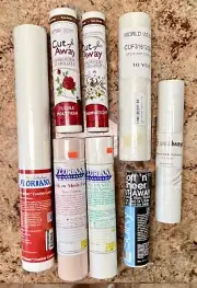 Embroidery Backing Stabilizers - Mixed Lot of 8 Rolls - Sealed & Unsealed