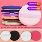 2pcs Mini Foundation Sponge Thin Dry Wet Beauty Tool Round Air Cushion Puff