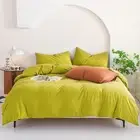 Luxlovery Chartreuse Comforter Set California King Moss Green Bedding Comfort...