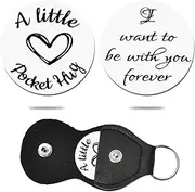 [Kilener] Pocket Hug Keychain for Men Women Anniversary Birthday Gifts for Couple Gifts for Boyfriend Girlfriend Long Distance Relationship Gifts for Women Him Xmas Gifts for Husband Wife Pocket Hug Token