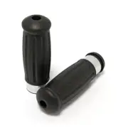 Old School Vintage Retro Black Rubber 1" Grips fit Harley Electronic Throttle