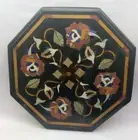 12'' green Marble table Top corner side pietra Dura inlay room decor antique feq