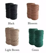 4mm MACRAME ROPE Recycle COTTON Macrame String , Cord ,Weaving ,Cotton Rope