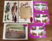 VTG Decal Lot Patriotic + Steam Engines Sailing Ships Train Meyercord New Sealed