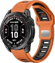 Sport Band Compatible with Garmin Instinct Watch Band, Quick Fit 22mm Watch Band for Fenix 7/6/5/Forerunner 965/955/945/935/745/Epix 2/Approach S70/S62/S60/Quatix 7/6/5/MARQ Silicone Strap