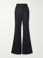 [Adam Lippes] Adam Lippes - Kennedy Wool-blend Twill Flared Pants - Midnight blue - US6 US 6 Blue