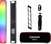 Aputure MT Pro RGB Light Wand Stick,Bi-Color 2000K -10000K 7.5W Output Pixel-Mappable RGBWW Mini LED Tube Light Support Sidus Link App/DMX/RDM Control (30cm)