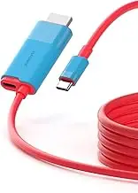 Hagibis Switch Dock for Nintendo Switch & Switch OLED, USB C to HDMI Cable Adapter with 4K@60Hz HDMI, 100W Power Delivery, Type-C to HDMI Adapter for Laptop, Tablet, SteamDeck, ROG Ally (Blue 60Hz)