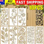 10Pcs 15*35cm Large Flower Stencil for Painting Reusable Plastic Drawing Stencil
