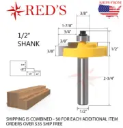 REDS Y90737-8 - 1/8" Stepped Rabbet: Picture Frame Router Bit 1/2" Shank
