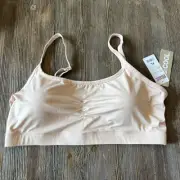 32 Degrees Cool Heat Sports Removable Pad Bra Womens Size XL NWT Beige New