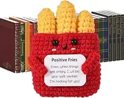 MALOUSUN Funny Positive Potato, French Fries Cuddly Toy, Positive Potato, Lucky Charm, Emotional Support, Gifts for Girlfriend