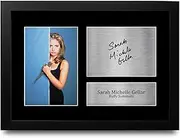 HWC Trading FR A4 Sarah Michelle Geller Buffy the Vampire Slayer Gifts Printed Signed Autograph Picture for TV Show Fans - A4 Framed